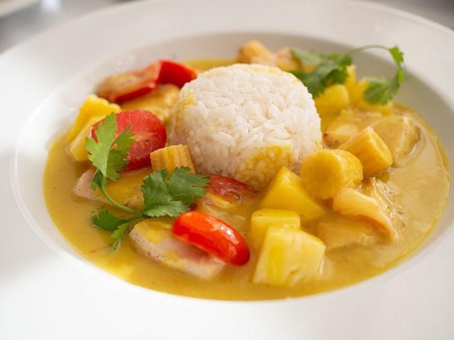 Curryhühnchen mit Reis